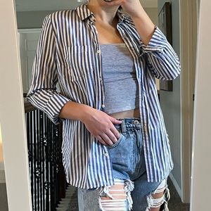 Striped Button Down Shirt Size S